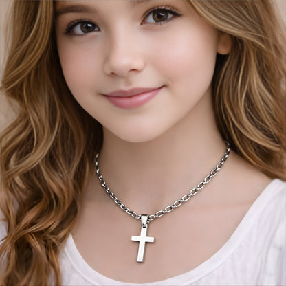 Minimalist Gold Color Cross Necklace – Faith Inspired Pendant Jewelry