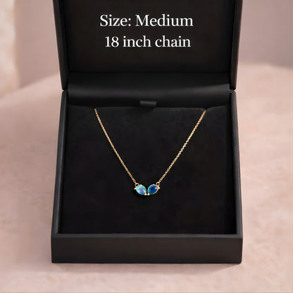 Green Stone Pendant Necklace – Minimalist Gold Color Chain, Dainty Everyday Jewelry Gift for Women