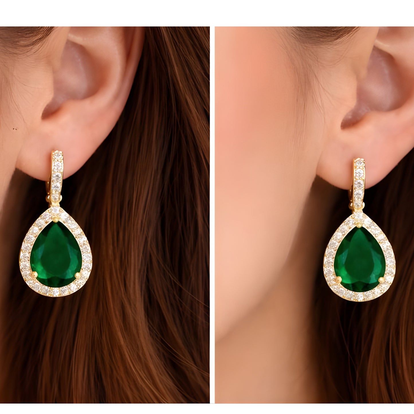 Green Stone Pendant Necklace – Minimalist Gold Color Chain, Dainty Everyday Jewelry Gift for Women