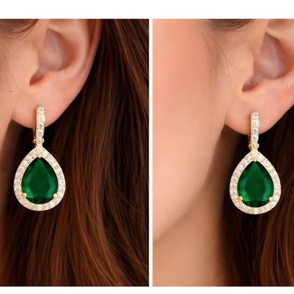 Green Stone Pendant Necklace – Minimalist Gold Color Chain, Dainty Everyday Jewelry Gift for Women