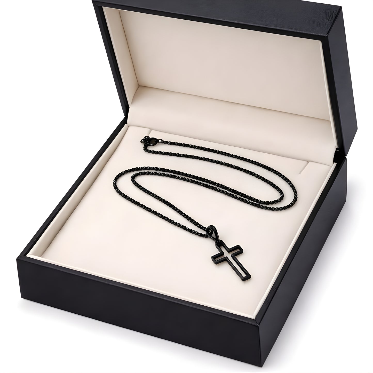 Gold Color Cross & Medallion Necklace – Minimalist Faith Pendant, Dainty Christian Jewelry Gift