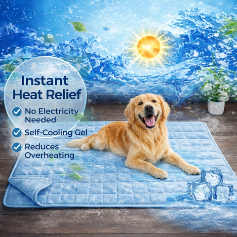 Cooling Pet Mat for Dogs & Cats | Summer Heat Relief Pad | Self-Cooling & Portable