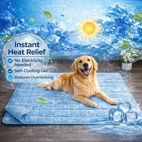 Cooling Pet Mat for Dogs & Cats | Summer Heat Relief Pad | Self-Cooling & Portable
