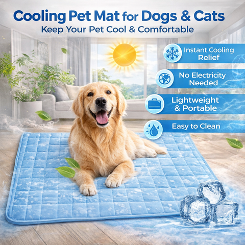 Cooling Pet Mat for Dogs & Cats | Summer Heat Relief Pad | Self-Cooling & Portable